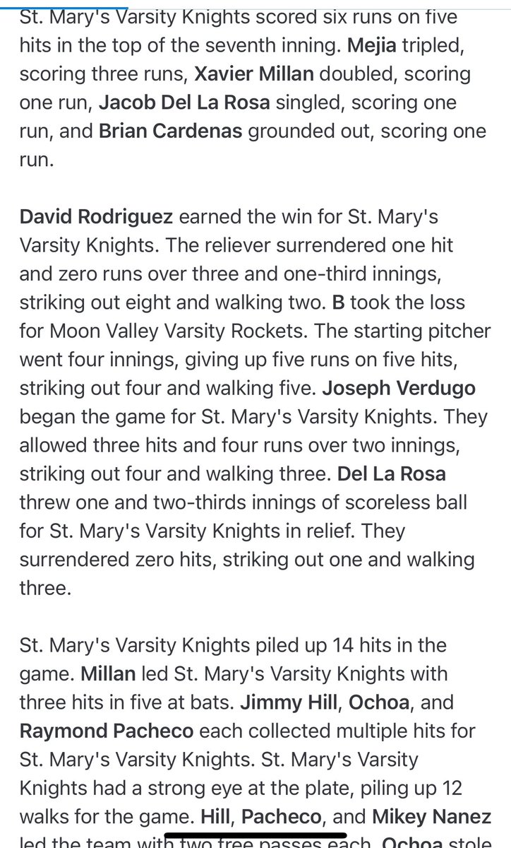 Knights WIN! Knights open up the week with a big 18-4 win over Moon Valley! Knights quickly return to action hosting Arcadia tomorrow night at Tempe Diablo! First pitch 6pm. Go Knights! #WeAreSM
