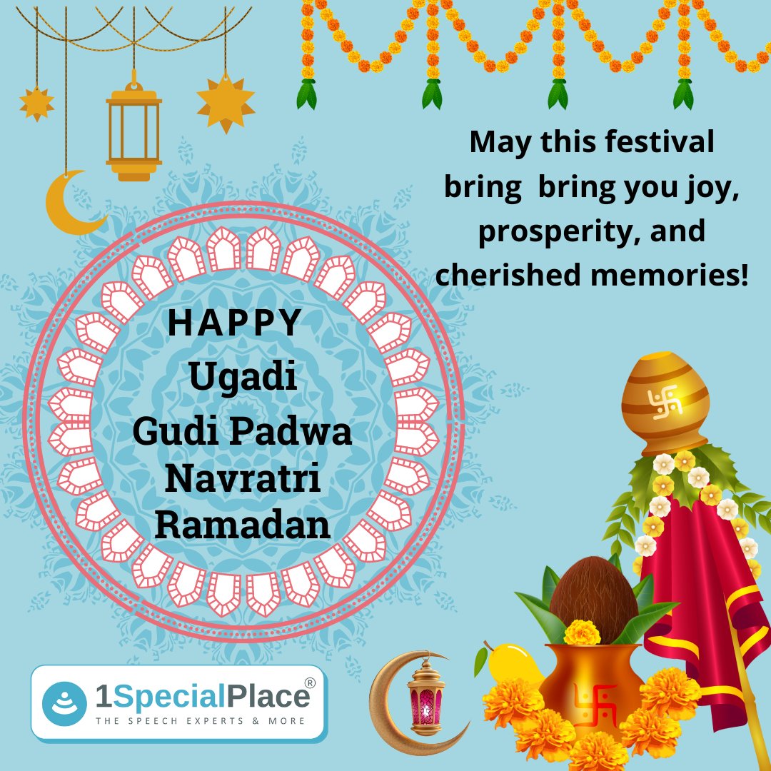 Wishing you all a wonderful festival. Best wishes from your well-wishers at 1SpecialPlace!
.
#festival #ugadi #gudipadva #navratri #ramadan