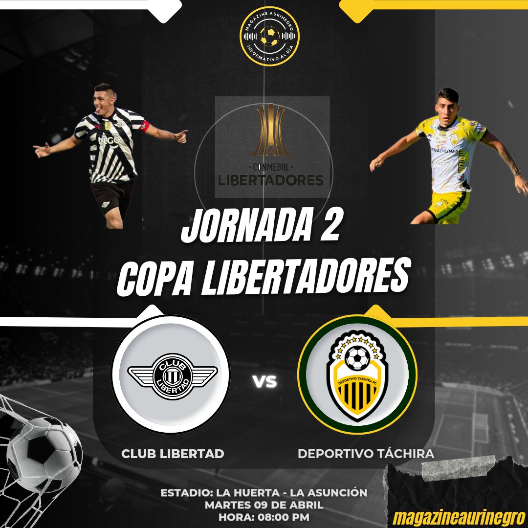 Volvemos al escenario internacional, esta vez en suelo guaraní ante el Club Libertad 👀

Convencidos de resurgir entre las adversidades, nuestro glorioso Deportivo Táchira buscará sumar en terreno paraguayo ✅

¡VAMOS! 🔥

#VamosTachira #DeportivoTachira #CopaLibertadores 🟡⚫