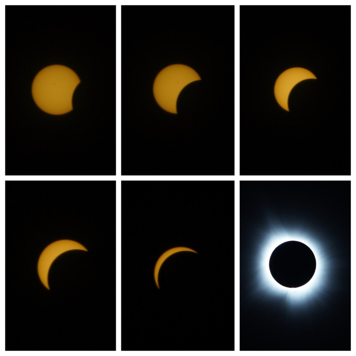 The eclipse was amazing. Completely worth the 4 hours of sleep a night replanning my trip based on cloud patterns. So amazing to share this experience with my wife too. All 4 people in my group cried seeing the full totality. All my own photos below.