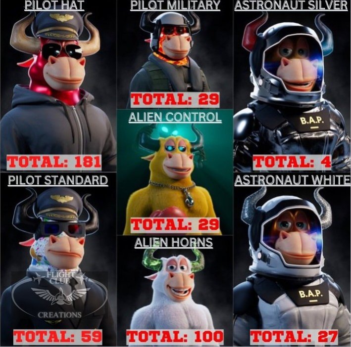 Did you know that if you own an OG Bull from <a href="/BullsApesProj/">Bulls and Apes Project</a>  with one of these traits you are already a member <a href="/FlightClubBAP/">Flight Club Creations (MINTING NOW)</a>?

#AToD