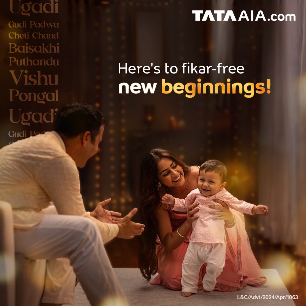 May these auspicious festivals bring secure beginnings and prosperity for your loved ones. 🎉 T&C apply - bit.ly/TataAIADisclai… #TataAIA #TopicalSpot #NewBeginnings