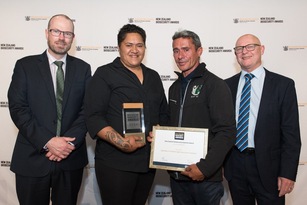 Congratulations 👏 to our New Zealand Biosecurity Awards Winners! The winners exemplify outstanding contributions to biosecurity in New Zealand. Check all the amazing winners and their biosecurity efforts, here: bit.ly/49Ogl2k