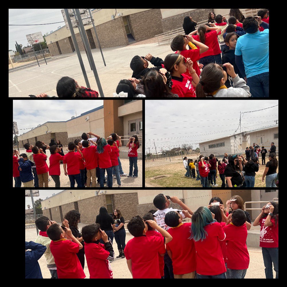 Yes, science is seeing one of earth’s phenomena happening in real time. Today’s solar eclipse radiated so much excitement in our students. ❤️ @TierraDelSol_ES @YsletaISD #Solareclipe2024