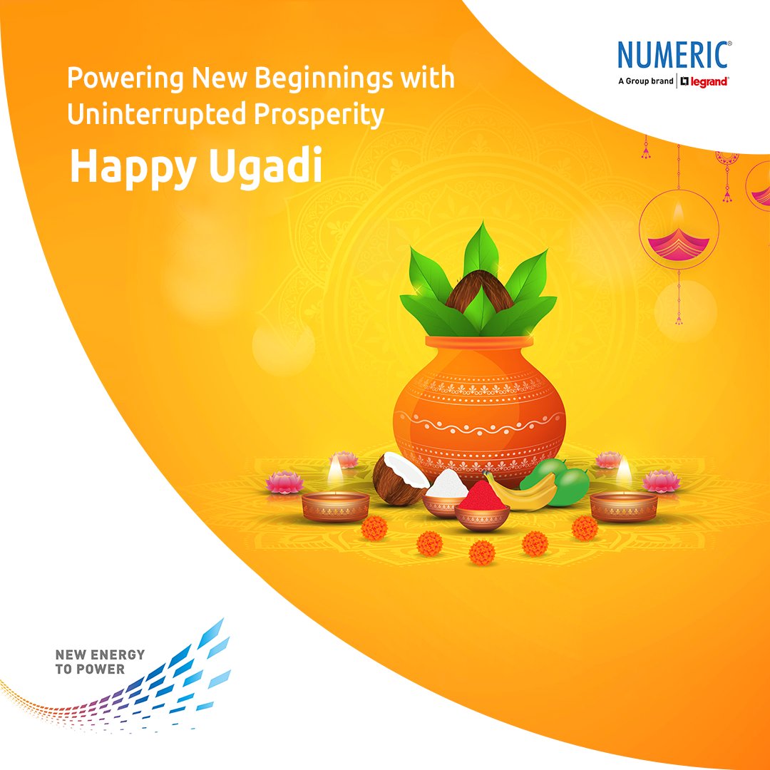 May your #Ugadi be filled with uninterrupted happiness, peace, and prosperity throughout the year ahead! Wishing you a joyous and prosperous new beginning!

#NumericUPS #NewEnergyToPower  #Ugadi2024 #UninterruptedPower #UninterruptedProsperity #NewBeginnings #NewYear #Prosperity