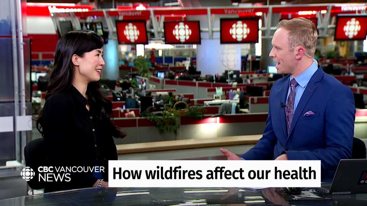 BC's wildfire season has begun, and @cbcnewsbc is covering it. Essential actions to protect health: 🫁 use air purifiers + avoid gas stove use to keep indoor air clean 🏠 fire-smart your home ⛽️ Decrease fossil fuel use to slow down #climatechange Watch: youtube.com/watch?v=LvpCY6…