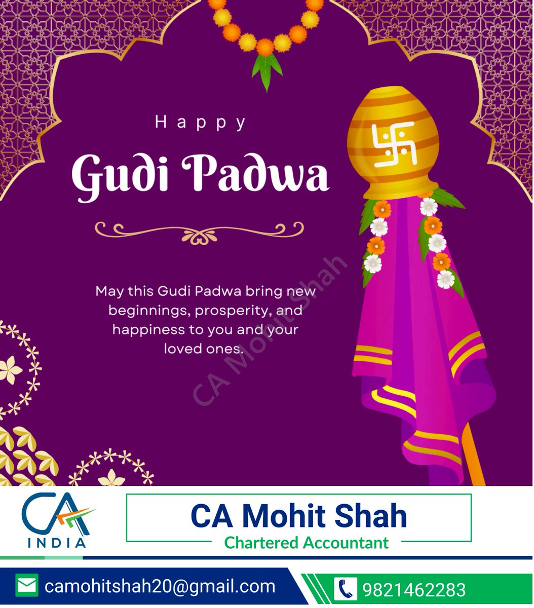 Happy Gudi Padwa to all! May this new year bring joy and prosperity.

#GudiPadwa #GudiPadwa2024 #MaharashtrianNewYear #MarathiNewYear #NewYearCelebration #GudiPadwaFestival #TraditionalCelebration #NewBeginnings #FestiveVibes #GudiPadwaGreetings