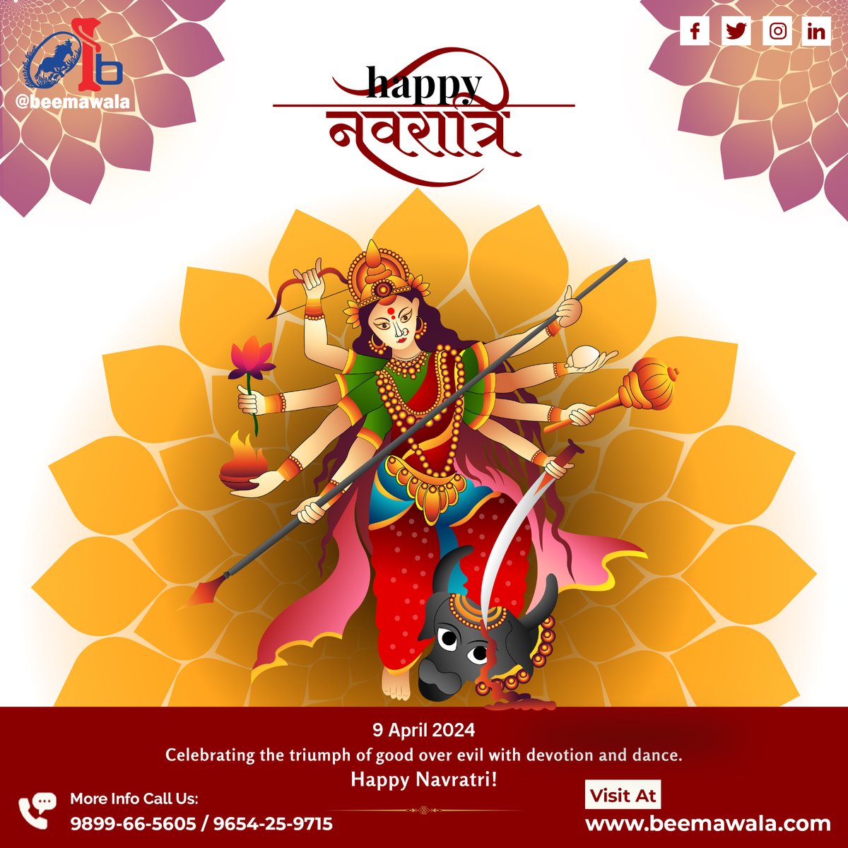 Happy Navratri

May the divine blessings of Goddess Durga light up your life with peace, prosperity, and happiness. Wishing you a blessed Navratri!

#happynavratri #happynavratri🙏 #happynavratri2024❤️
#beemawala #ibeemaglobal #shanuahluwalia #awareness #insuranceawareness