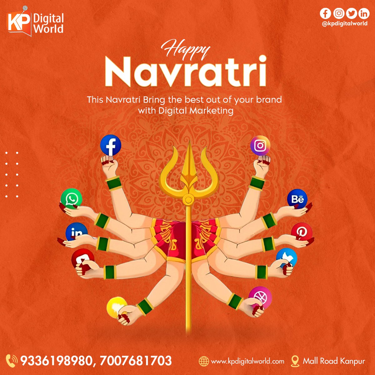 KPDIGITALWORLD's tweet photo. 𝐇𝐚𝐩𝐩𝐲 𝐍𝐚𝐯𝐫𝐚𝐭𝐫𝐢 🌸
This Navratri Brings the best out of your brand with Digital Marketing.
.
.
#happynavratri #happynavratri2024 #navratri #navratrispecial #garba #india #durgapuja #durga #festival #devi #maadurga #durgamaa #garbalover #hinduism #indianfestival https://t.co/SjeZ66ZYde