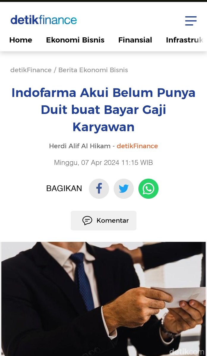 Sy suka heran. BUMN yg katanya selalu LABA tp blm membayar Gaji Karyawan..?? Saat Bicara soal Laba. Sang Menteri tampil paling depan.. Tp saat Kondisi sprti ini👇Menterinya entah kmn..!!