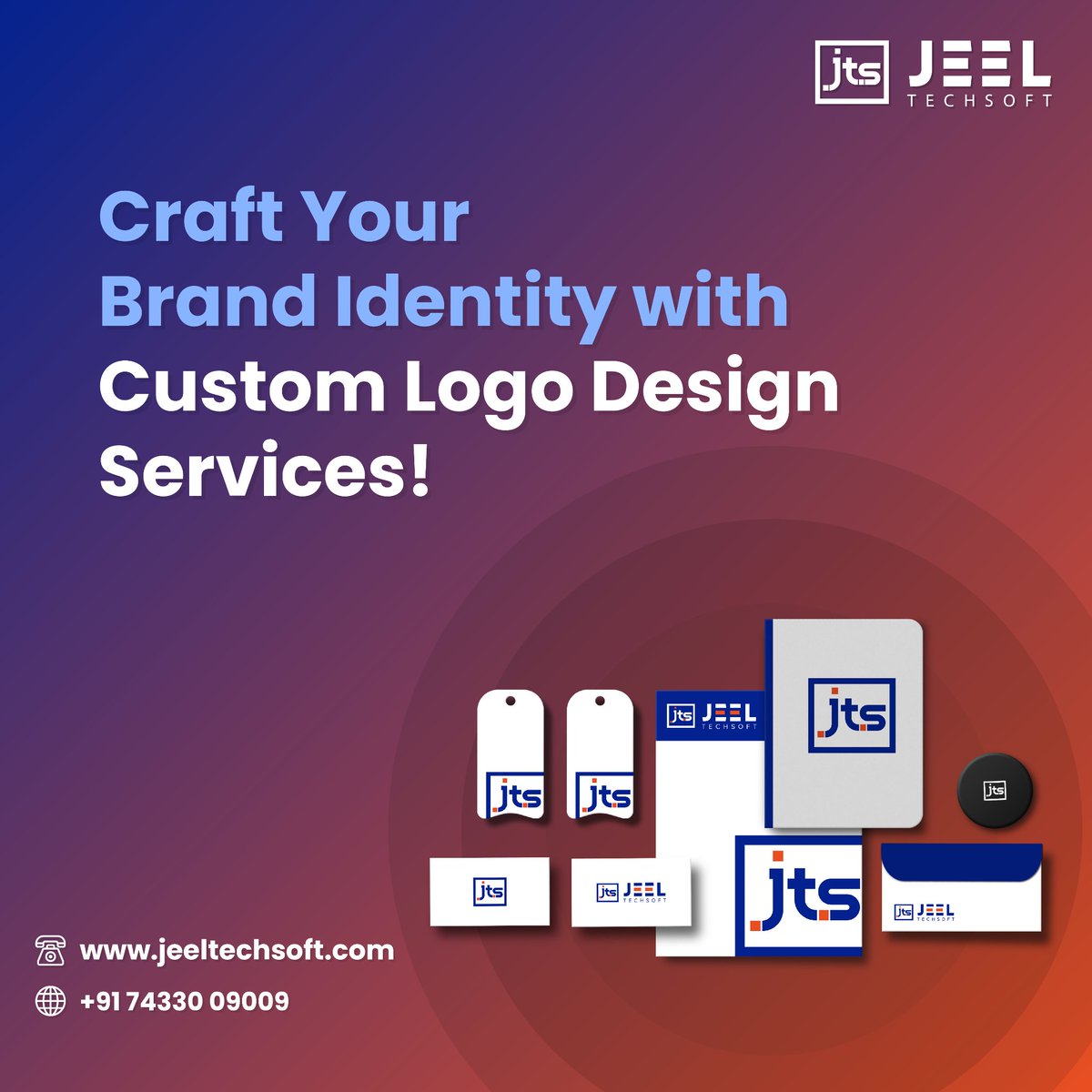 💼Make a lasting impression with a custom logo from Jeel Techsoft! 🌟

🌐Unleash the power of exceptional design for your brand identity

#logodesign #brandidentity #creativedesign #customlogos #businessbranding #visualstorytelling #graphicdesign #corporateidentity #logocreation