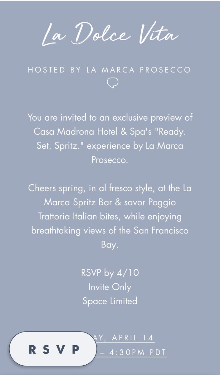 LaetitiaParente's tweet photo. I got invited to my very first intimate media lunch with La Marca Prosecco and hosted at @CasaMadrona 🥂🍋 I am so excited!! #mediainvite #PRevent #LaMarcaProsecco #influencerevent https://t.co/8blYsEuw89
