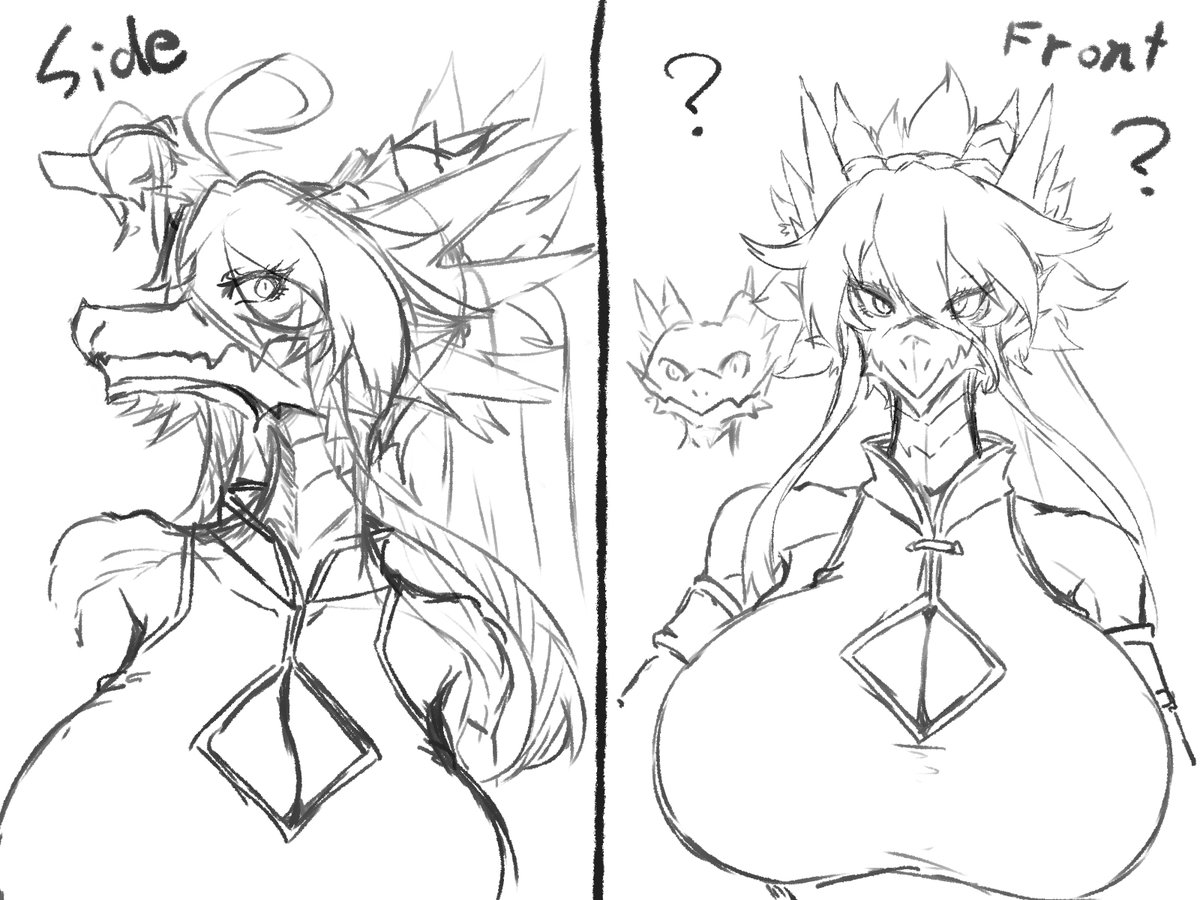 ドラゴン描くの上手い方は正面から描いても上手いのあれ何かコツとかあるのかしら
横顔はバランス取れてるかどうかは別としてまだ描きやすいのですけれど正面ほんまわかりませんのよね 