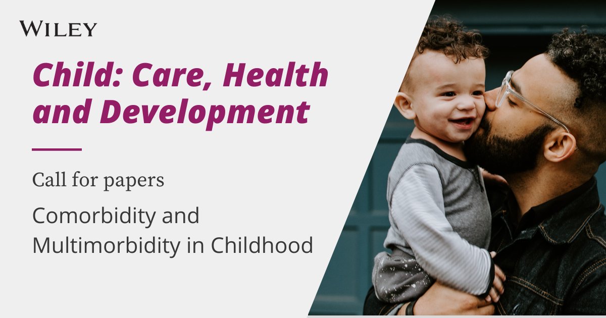 Are you interested in sharing your work on #Comorbidity and #Multimorbidity in #Childhood? 📣 Child: Care, Health and Development, with guest editor Mark Ferro @ARCH_Lab @WileyPsychology 🗓️ Submissions are accepted until July 30, 2024 Find out more 🔗 ow.ly/Wipg50R3YAL