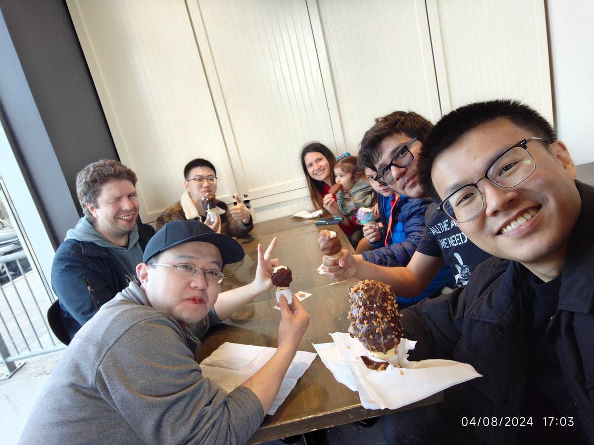 JinyangLiang's tweet photo. We enjoyed watching the solar eclipse and eating the ice cream. A fun day! 

@chengjiangca, @YM_Lai_16 , Patrick Kilcullen, the Marquezes @hds_marquez , Hanzi Liu, Madhu Beniwal, Siqi Wang , Bhawna https://t.co/gk2balNkB5