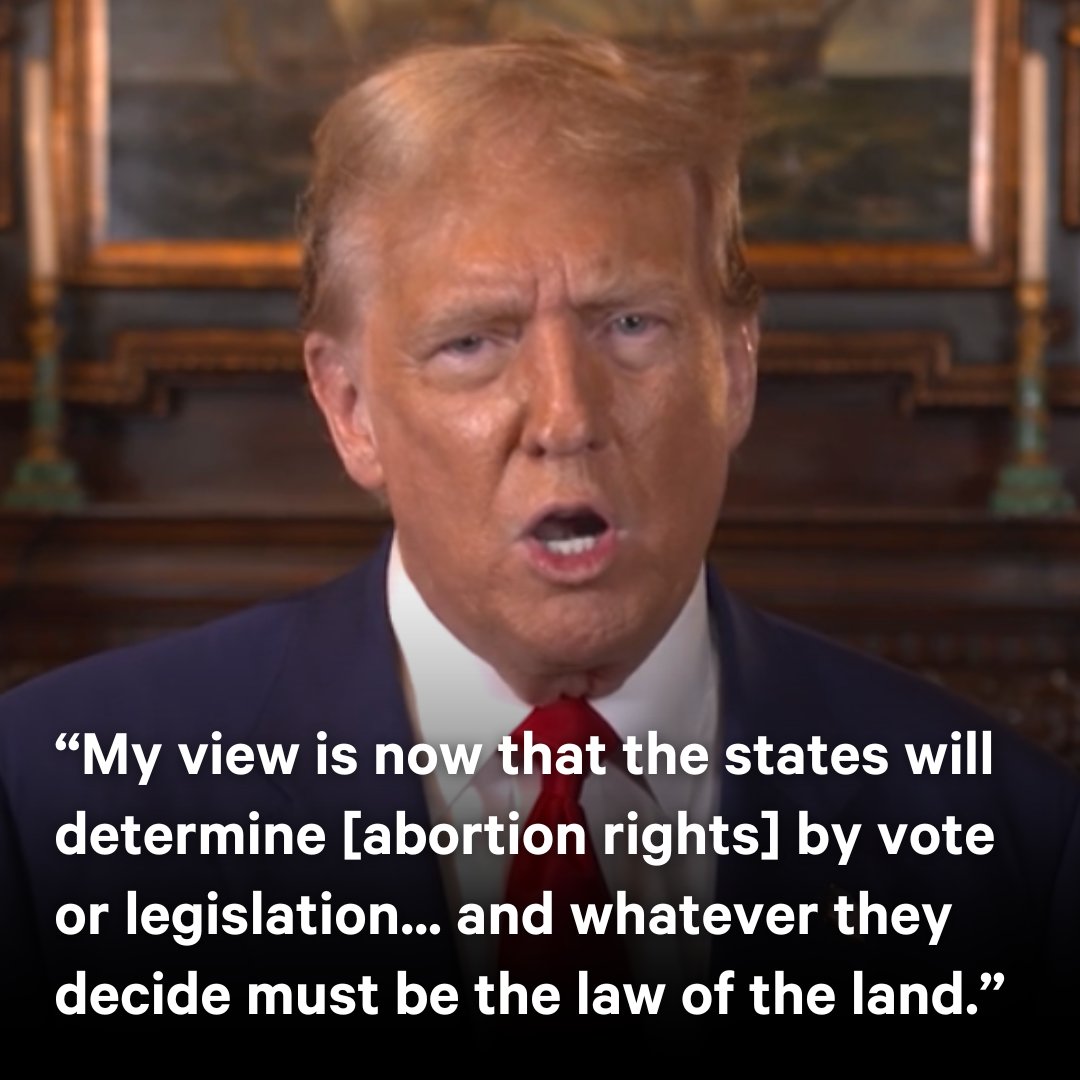 Trump just put out his first major statement on abortion rights in this campaign, saying states should ultimately decide whether to ban the practice. But Trump’s position on abortion has evolved dramatically over the years — what do you think of Trump’s most recent statement?