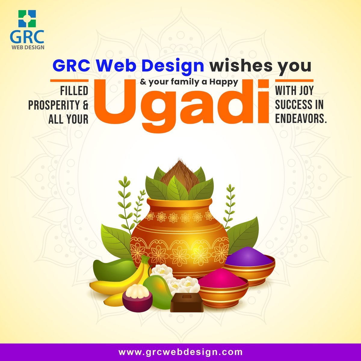 Happy Ugadi! 🌼 May this year bring new happiness, new goals, and new achievements to your life. 🎉 #HappyUgadi  #NewBeginnings2024 #UgadiFestival #HinduNewYear #FestivalOfJoy #CelebrationTime #VelloreWebDesign #WebDesignVellore