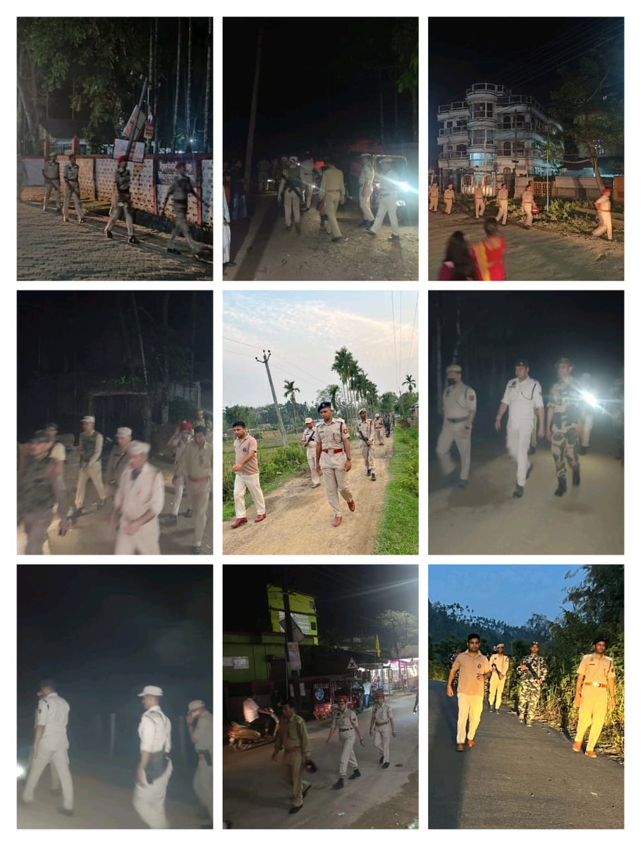 Area Domination and foot patrolling exercises under Karimganj PS, Ratabari PS and Nilambazar PS area. #ElectionPreparedness #ConfidenceBuildingMeasures @CMOfficeAssam @assampolice @DGPAssamPolice @gpsinghips @HardiSpeaks @KangkanJSaikia