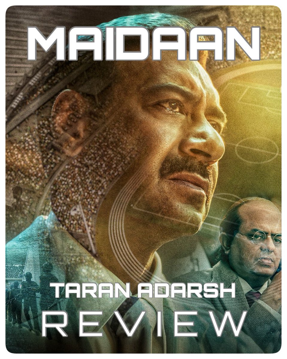 #OneWordReview... #Maidaan: POWER-PACKED. Rating: ⭐⭐⭐⭐️ #Maidaan is, without doubt, one of the finest sports-based films made in #India… Captivating second half, brilliant finale and an award-worthy act by #AjayDevgn are its biggest strengths… Fitting tribute to #TeamIndia