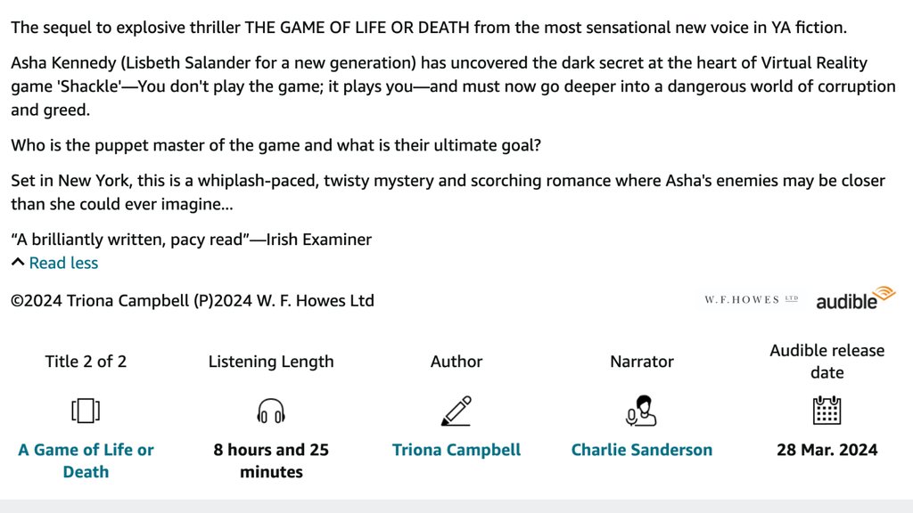 #TheTraitorInTheGame- now on Audible ❤️🎧️ With thanks to @CharlieSandero @WFHowes @scholasticuk #AudioBooks