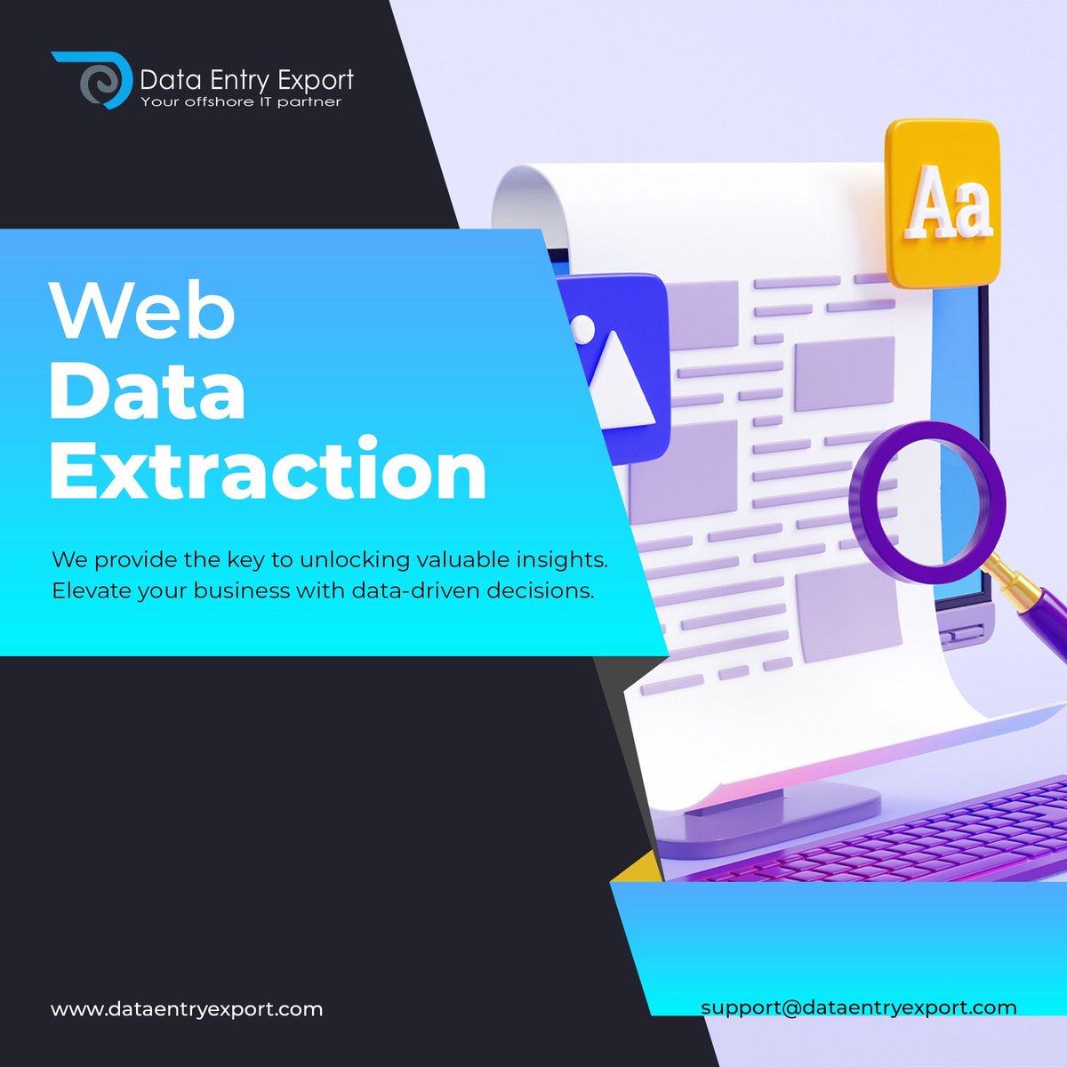 Our Data Extraction Services ensure you get the right information, right when you need it, empowering your business endeavors.

Read more: dataentryexport.com/web-data-extra…

Email us: support@dataentryexport.com

#webdataextraction #datacollection #bposolutions #bposervices #business