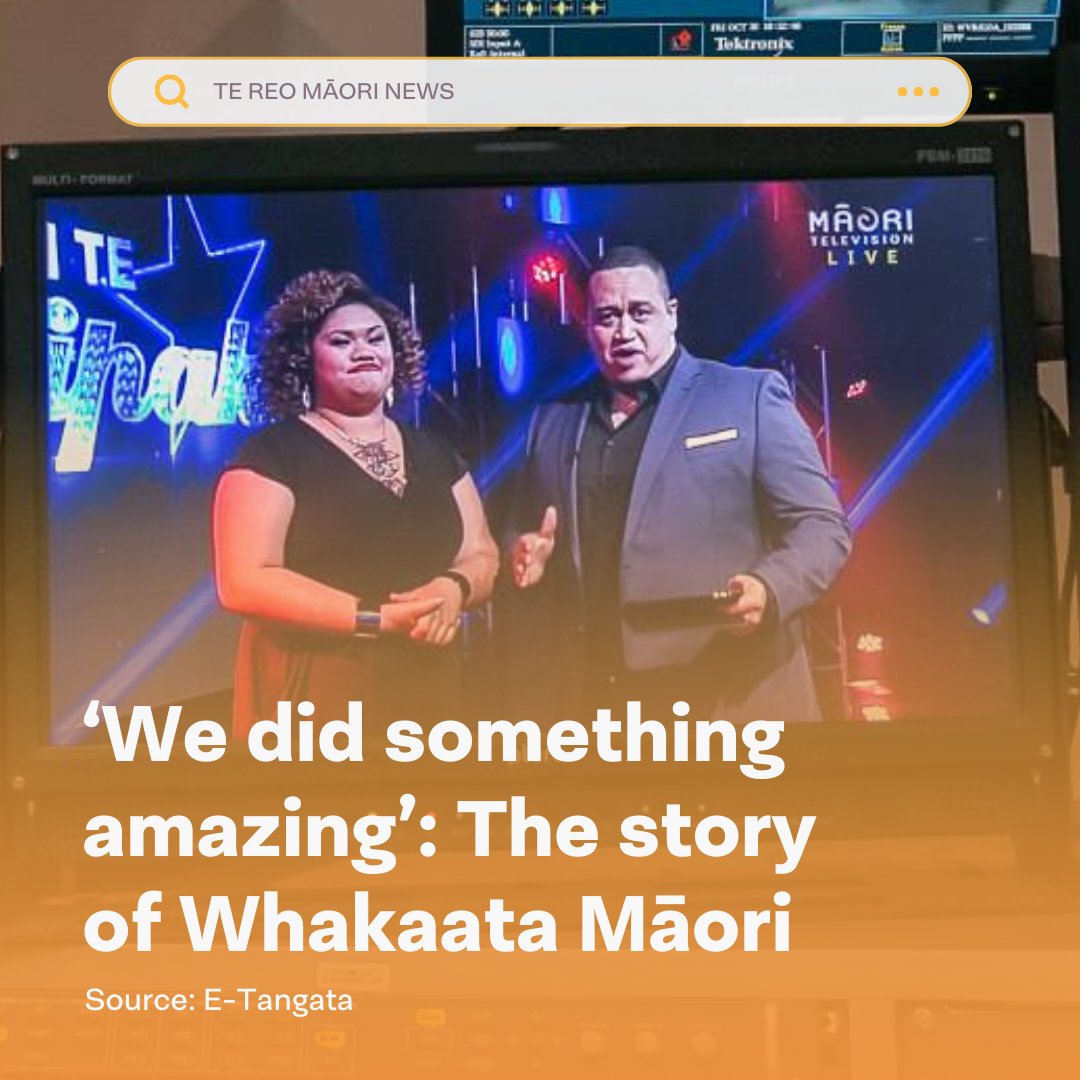 Whakaata Māori celebrated 20 years of broadcasting in March. 📰 Read the full story by Jamie Tahana: e-tangata.co.nz/media/we-did-s… #ngākarereotewā #reomāori credit: E-Tangata