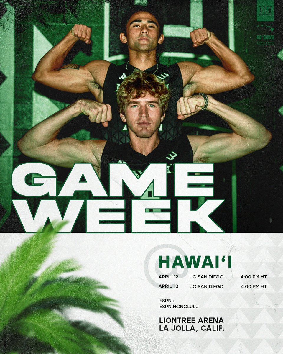 Looking to finish strong 💪 Preview ➡️ hawaiiathletics.com/news/2024/4/8/… #WarriorBall24 x #GoBows