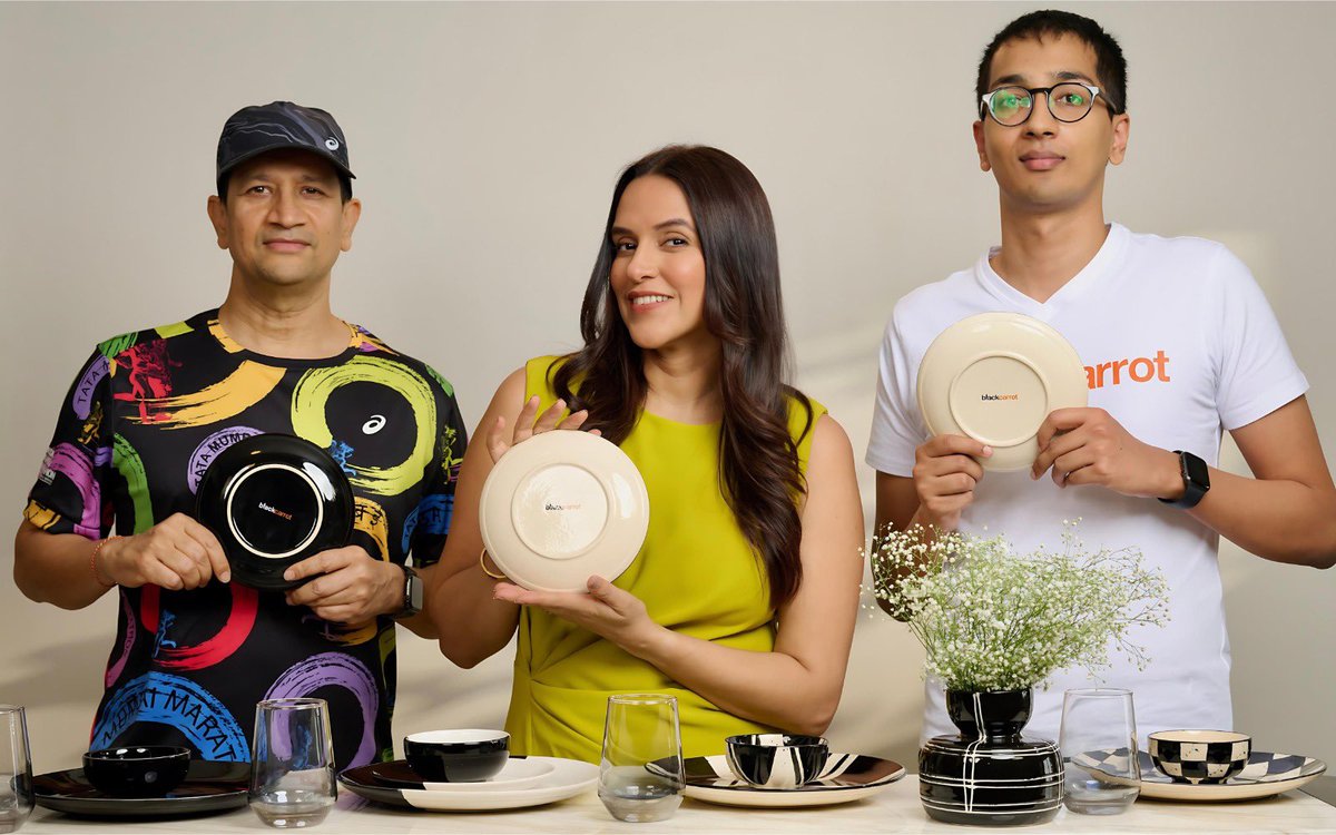 Very excited to share that my son & husband launch India’s first stylish dinnerware brand #BlackCarrot for the health-conscious Indian, with their super stylish brand ambassador & partner @NehaDhupia!!! @BlackCarrot_in @yadupati @vishalgupta10