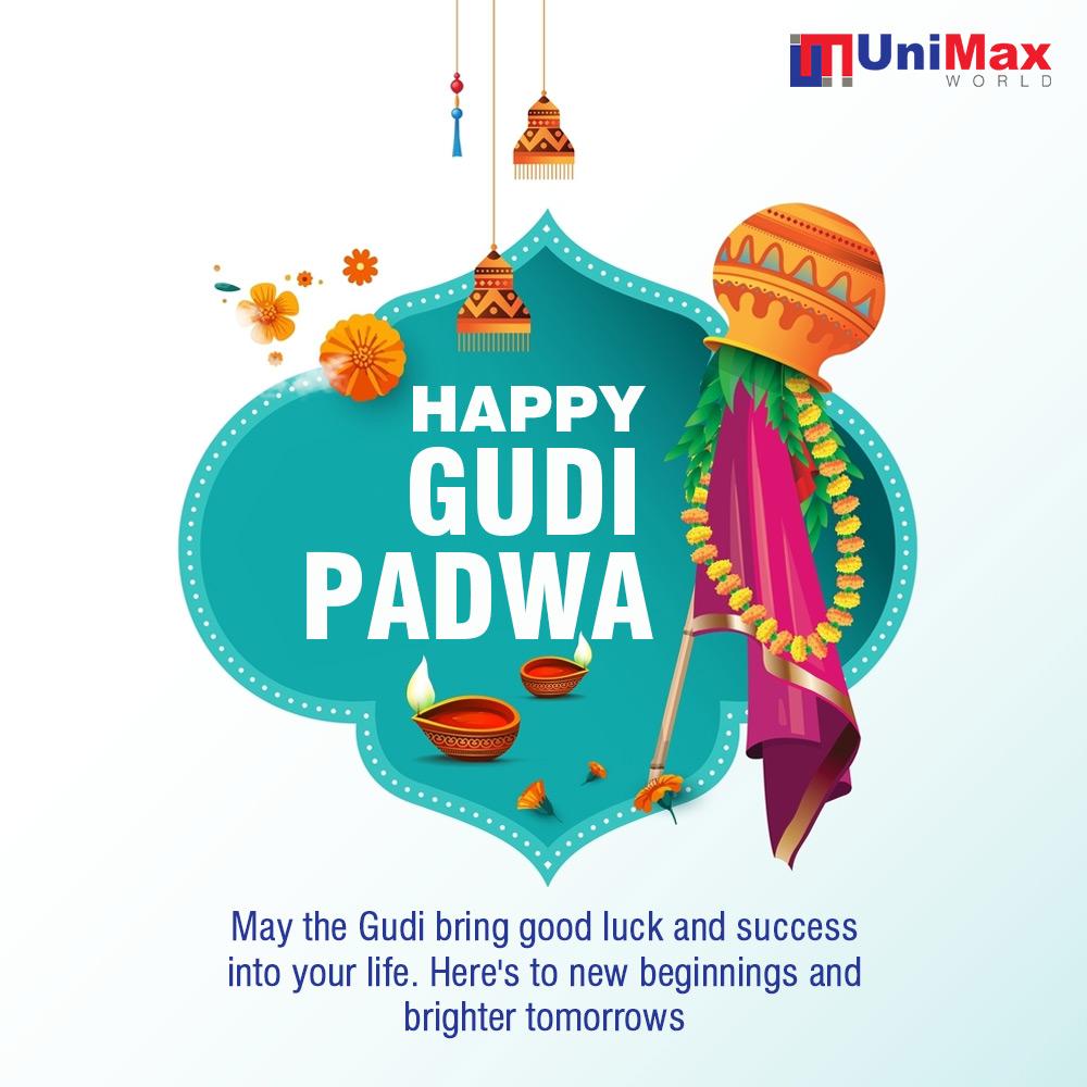 May the Gudi bring peace, prosperity, and positivity into your life on this auspicious day. Happy Gudi Padwa!

#UnimaxWorld #GudiPadwa #PeaceAndProsperity #Positivity #AuspiciousDay #FestiveGreetings #NewBeginnings #Celebration