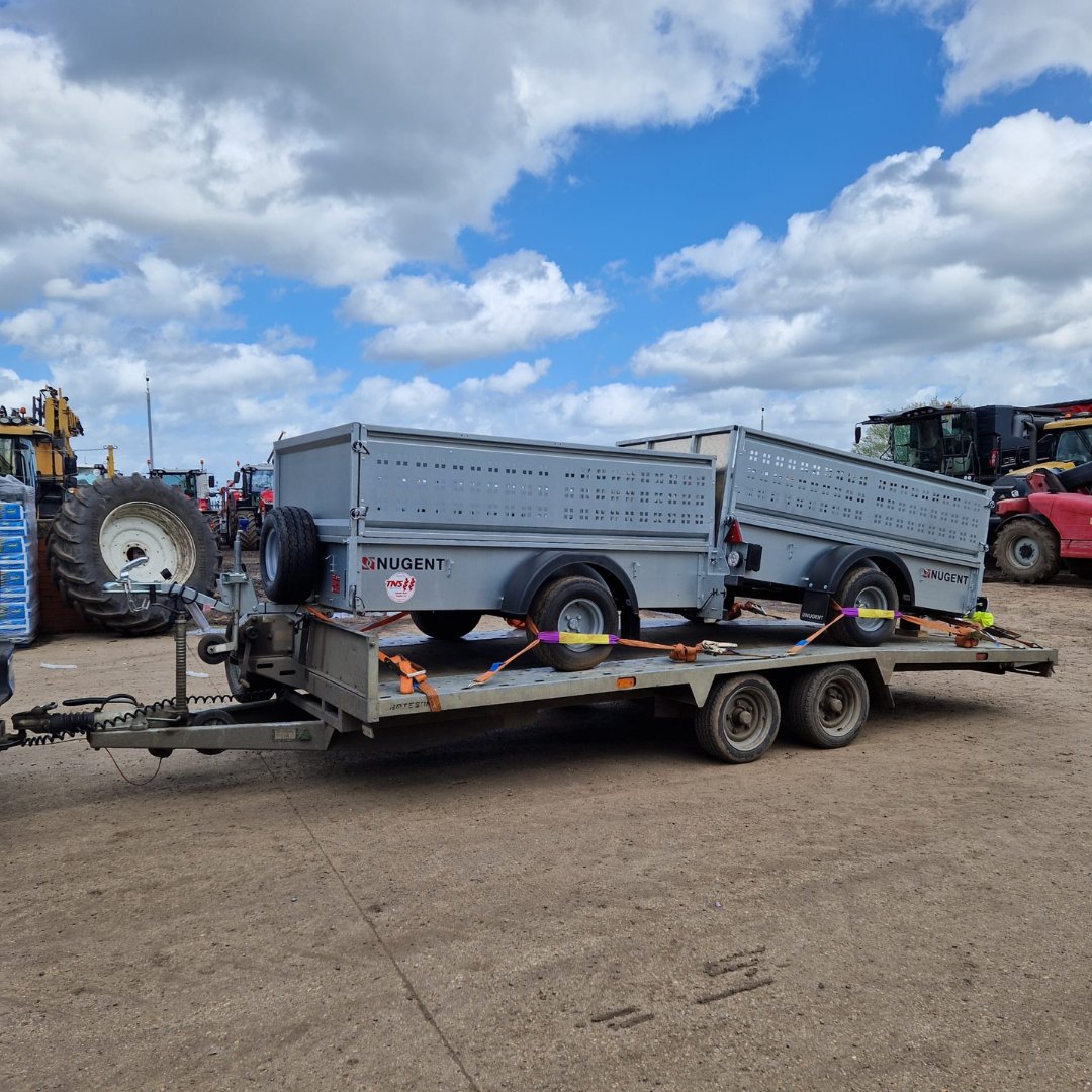 Two new Nugent utility trailers have been checked and assembled by our team at TNS Littleport and are on the way to their new homes 💯📋. Looking for a new trailer? ➡️ tnsgroup.co.uk/new-machinery/… #Trailer #Nugent