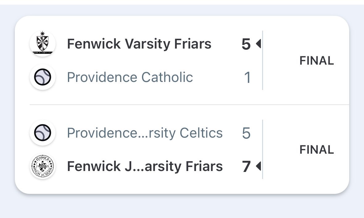 FriarSoftball's tweet photo. We are very proud of your WINS today, Varsity + Jr. Varsity!! Solid efforts and adjustments🫡. Stay focused. Stay uncomfortable. Stay humble. #FriarPride #FenwickFriars @FenwickAD https://t.co/Ly0GbURszF
