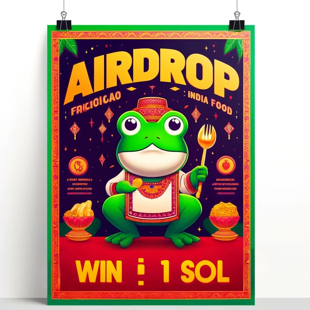 Hi Indian Pepe team, 
Yesterday we gave away 10M airdrop tokens to our telegram members. 🚀
We hit 20k in CM yesterday and to celebrate we're giving away 1 solana airdrop. 🔥
Join our telegram ! 
t.me/PepeIndianFood