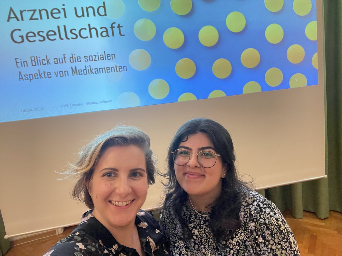 Yesterday, @HamaHonja & I gave a talk @vhs_wien on „Pharmaceuticals and Society“, a collab with our @DePrescribeVIE project funder @WWTF on the social aspects of prescription, meaning of medications & role of the healthcare system in 🇦🇹 to a very interested “lay” audience