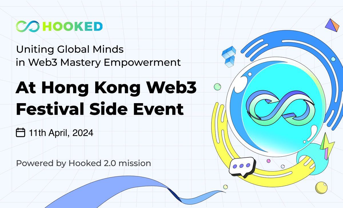 #NewEraofHOOKED #HookedonEvent 

Hooked 2.0: Empowerment in Web3 Mastery at #HongKongWeb3Festival2024 Side Event with Top Universities & Leaders!

🌟Join us in supporting the HK Web3 Festival, a record-breaking event in the Web3 realm, featuring a stellar lineup of global…