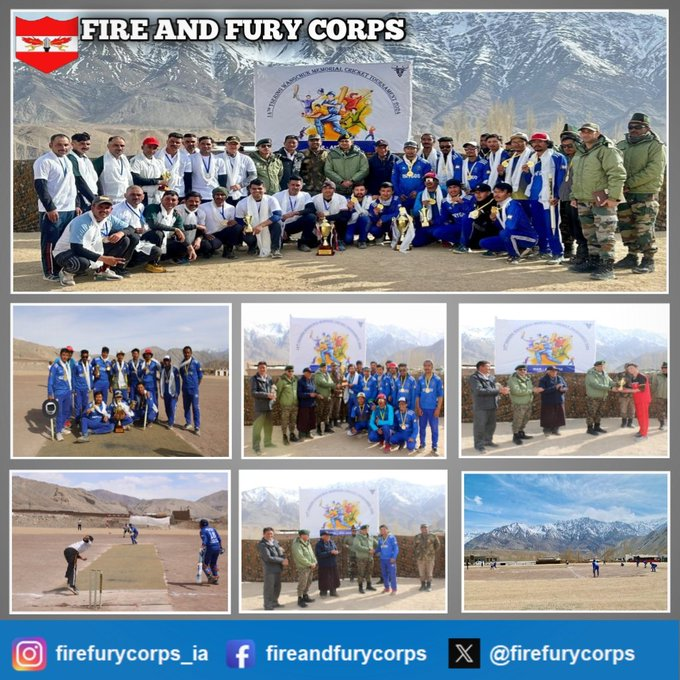 #KheloIndia 
Parashu Warriors assisted the Basgo Youth Welfare Committee in organising the 14th edition of Tshering Wangchuk Memorial #Cricket Tournament at Basgo village, #Ladakh.

Eight teams participated in the tournament which was organised over a period of seven days.