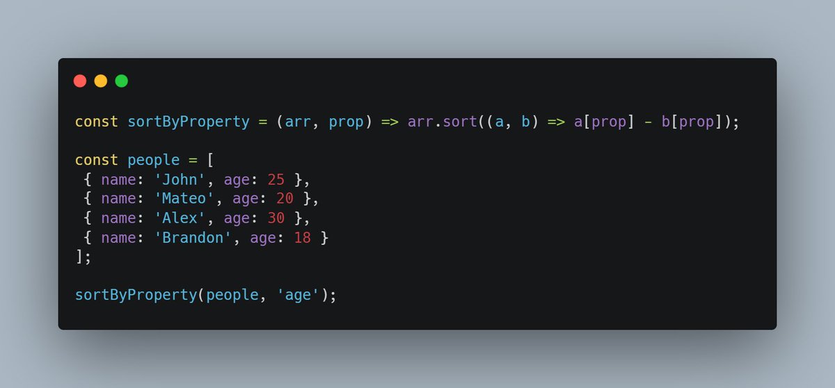 digi_trendy's tweet image. Sort an Array of Objects by a Property Value

#javascript #js #sortarray #objects