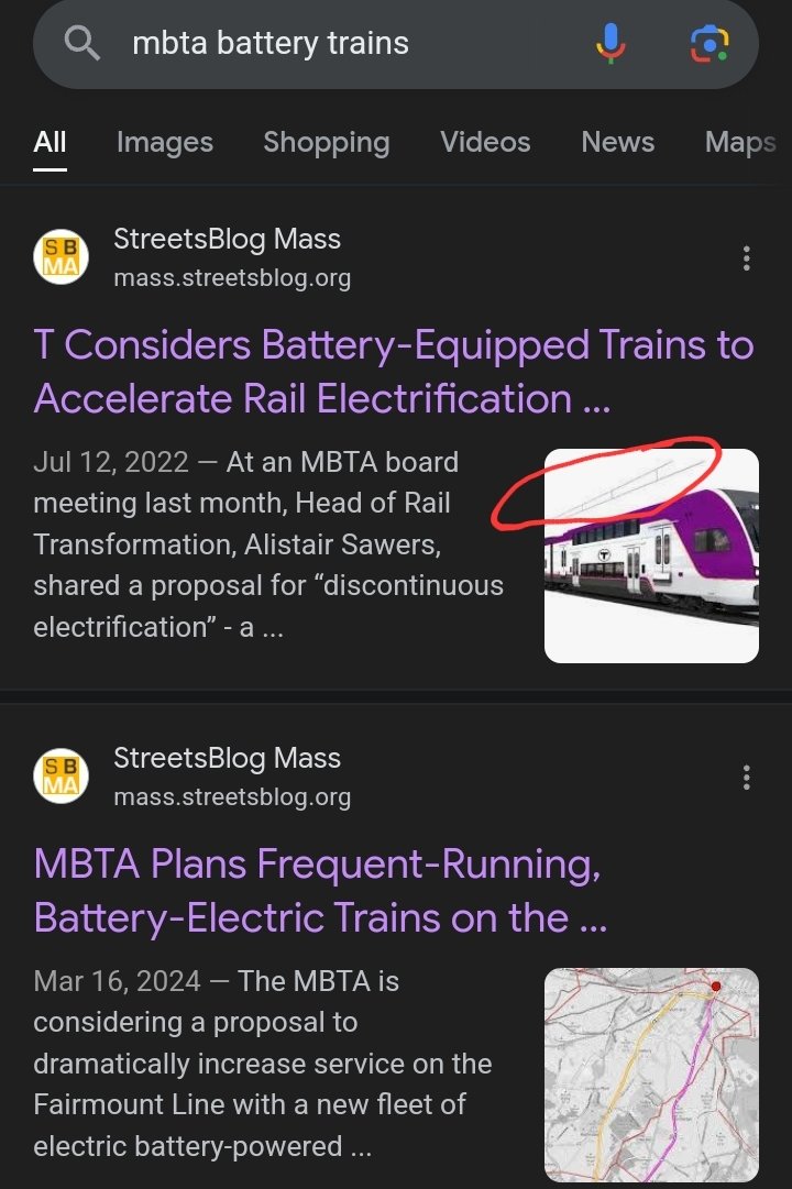 This is only made worse by the news progressing that it is highly likely the MBTA will end up with battery trains. Note what I think is catenary render in the first article.

Personally, I believe hybrid battery/catenary is the way to allow necessary, long term electrification.