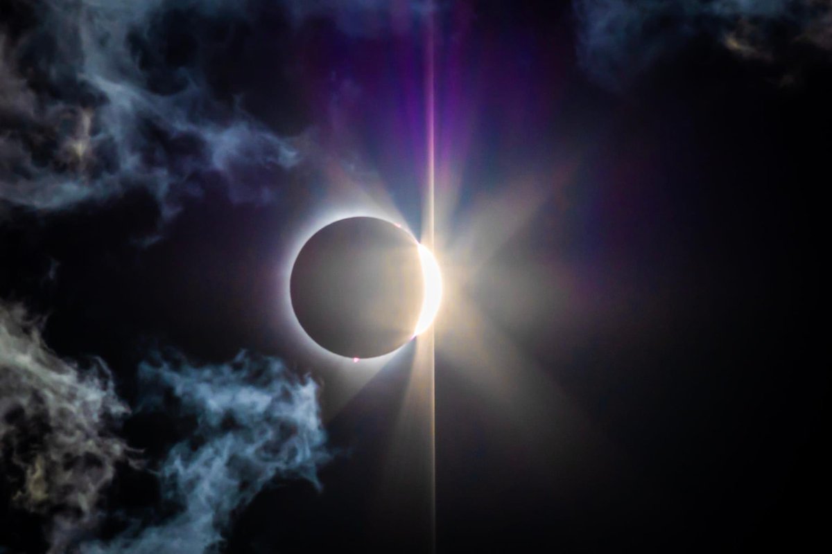 Today's solar eclipse reminds us of the incredible beauty and power of our universe. Take a moment to witness this celestial dance and marvel at the wonders of nature.
