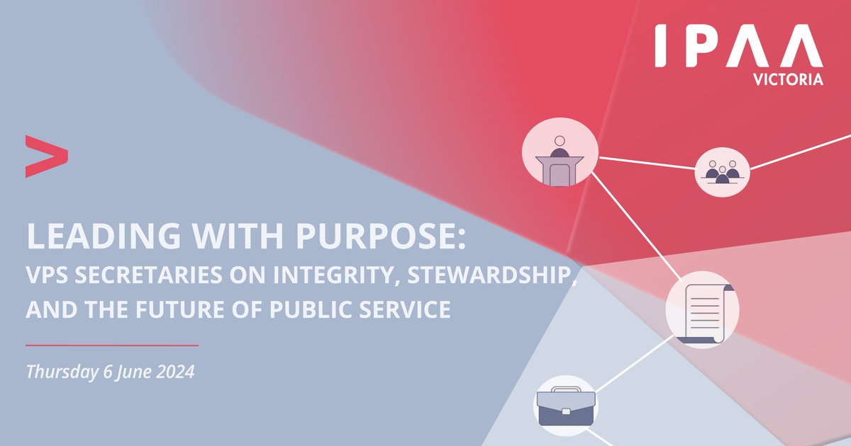 Join IPAA Victoria for an exclusive event where VPS Secretaries will share their reflections and insights on integrity, stewardship, and the future of public service. Don't miss this rare opportunity, save the date: vic.ipaa.org.au/events/leading…