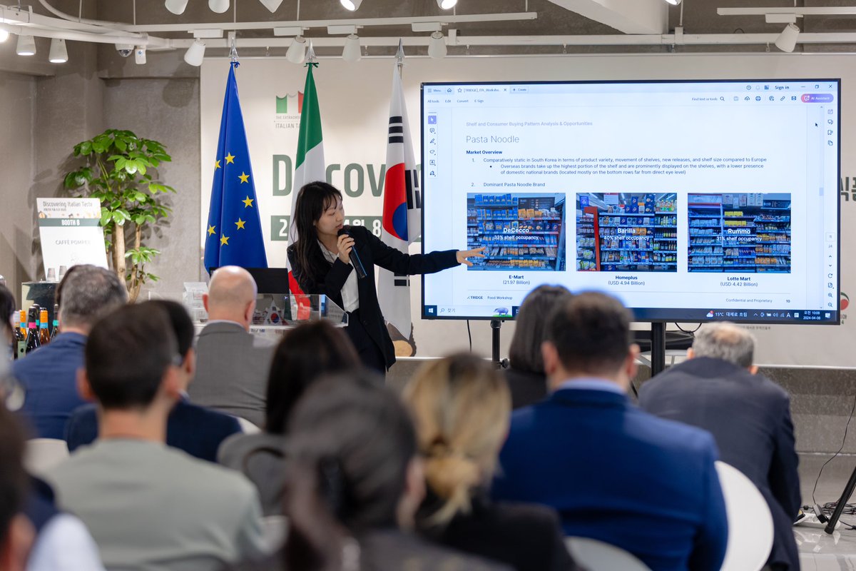 É in corso a Seoul il Workshop B2B Agroalimentare ad #HighStreetItalia organizzato da @ItaSeoul_ e @ItalyinKorea con 22 aziende italiane e i loro prodotti di qualità #MadeInItaly per il mercato coreano. Opportunità unica per estendere il proprio export nel paese! #ItaKor