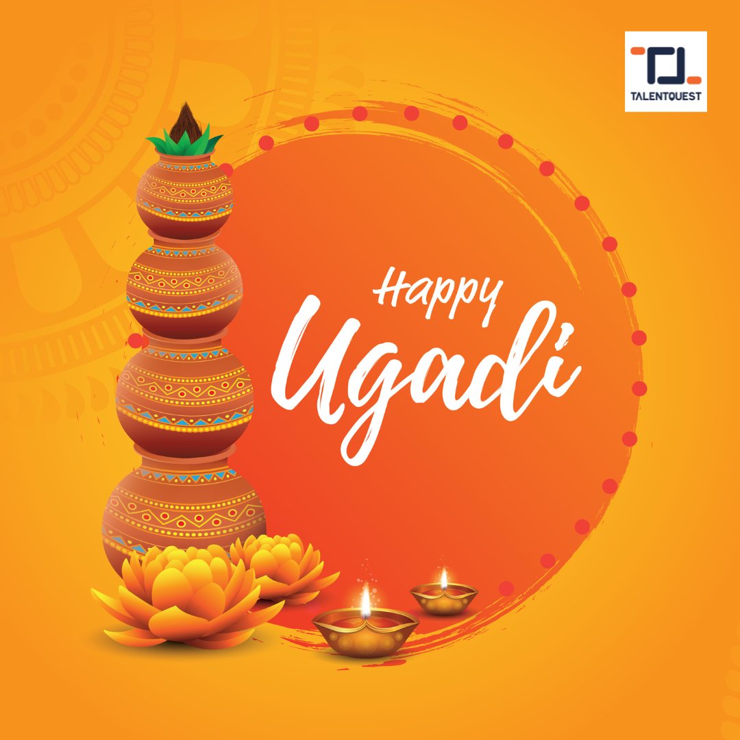 Wishing our In a new year filled with joy, prosperity, and fresh beginnings as we celebrate the auspicious festival of Ugadi! 🌼✨ May this vibrant occasion bring success and happiness to our extended family at TalentQuest. Happy Ugadi! 🎉 #UgadiCelebration #NewBeginnings
