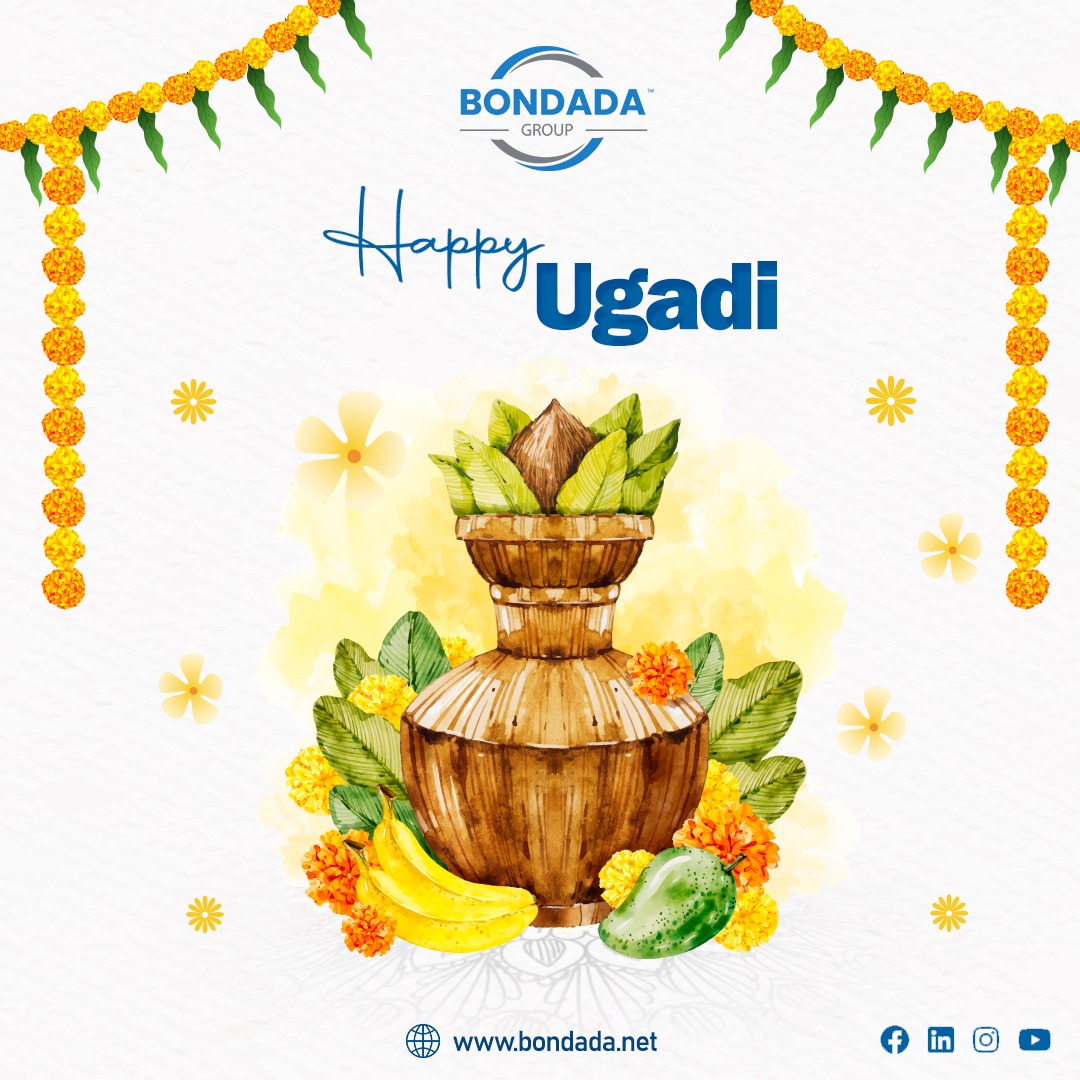 On this auspicious occasion of Ugadi, May your dreams blossom and your goals be fulfilled. 𝐇𝐚𝐩𝐩𝐲 𝐔𝐠𝐚𝐝𝐢!

#HappyUgadi #BondadaGroup #UgadiCelebration #CelebrationTime #FestiveSeason