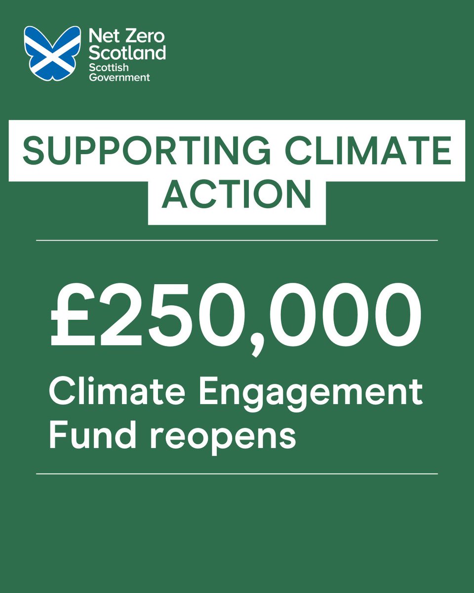 Organisations including community, cultural and education groups, can bid for funding to engage people in tackling the climate emergency. The Climate Engagement Fund supports activities aimed at increasing people’s understanding of climate change. ➡️ bit.ly/3vB9RoZ