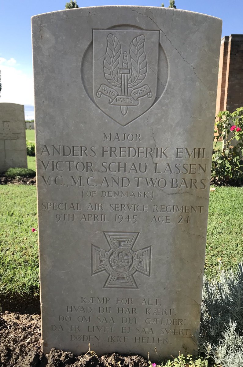 Major Anders Lassen, VC, MC & Two Bars killed #OnThisDay 9 April 1945. A Danish national and Special Forces legend #WW2 #SAS #SBS #History #OTD 🇩🇰🇬🇧
