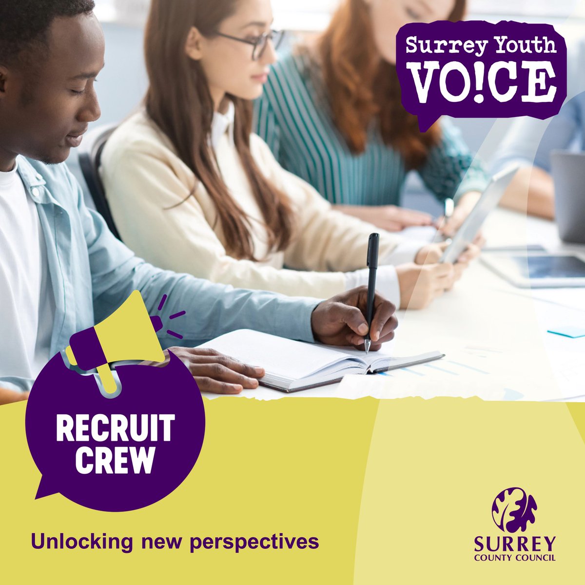 Are you aged 16-25 and seeking fun, flexible work? Join our Recruit Crew and: 👉 be part of a dynamic team recruiting staff for Surrey projects 👉 get training 👉 interview candidates 👉 earn incentives Email user.voice@surreycc.gov.uk to learn more about joining the crew!