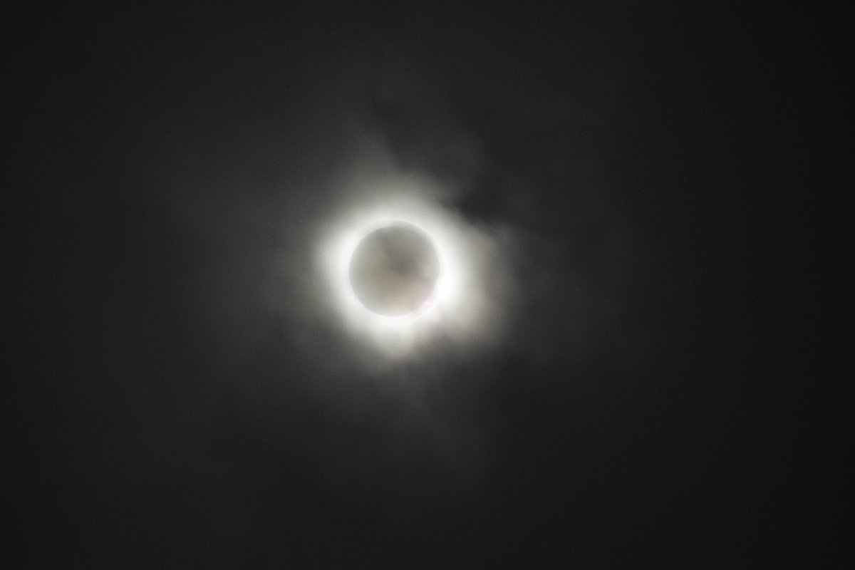 The cloudy skies added ethereal drama to our view from #EclipseoRama - pic by my nephew Henry Hammel