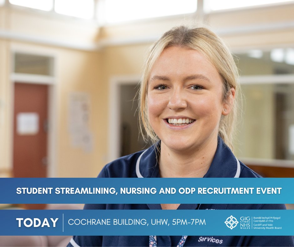 This evening you can join both our Student Streamlining and our Nurse and ODP Recruitment event from 5pm.

For further information on the event, read more here: orlo.uk/3byxo

#NurseRecruitment