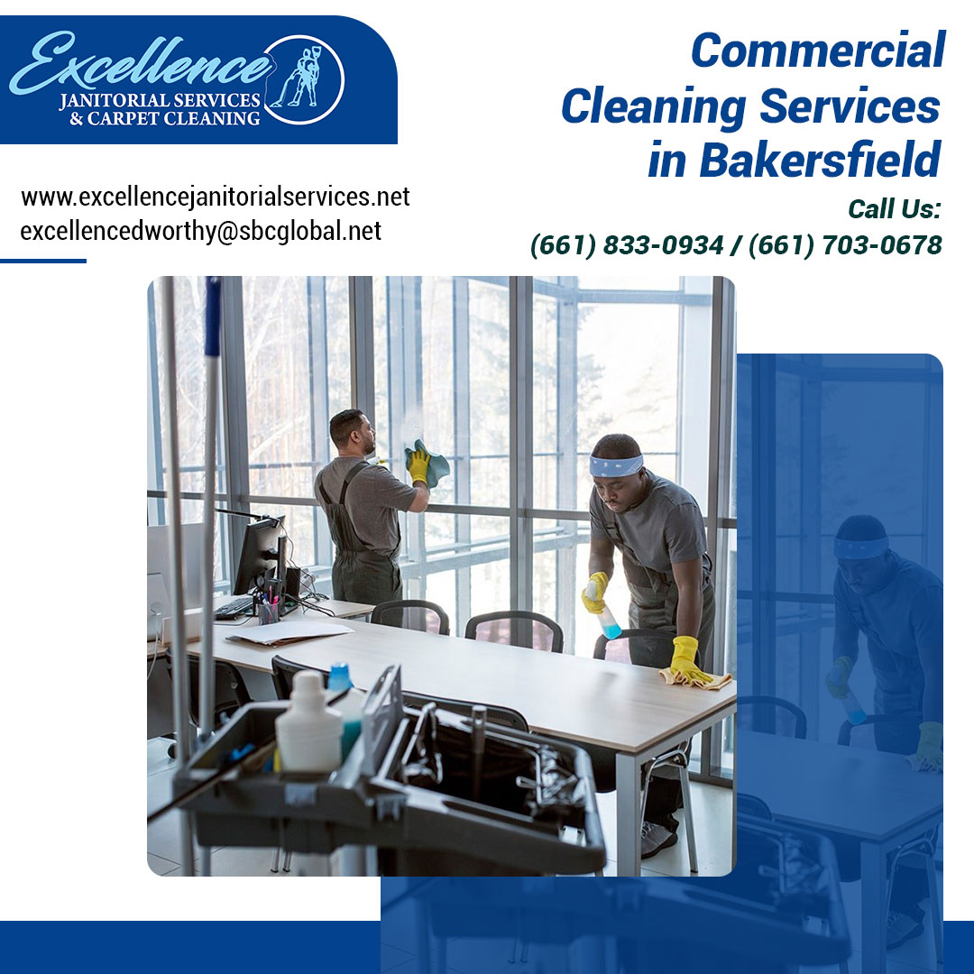 Get comprehensive Commercial cleaning services in Bakersfield at Excellence Janitorial Services & Carpet Cleaning! We guarantee you’re getting what you’re paying for. Visit:👇 excellencejanitorialservices.net/commercial-jan…

#JanitorialServices #cleaningservices #commercialcleaning