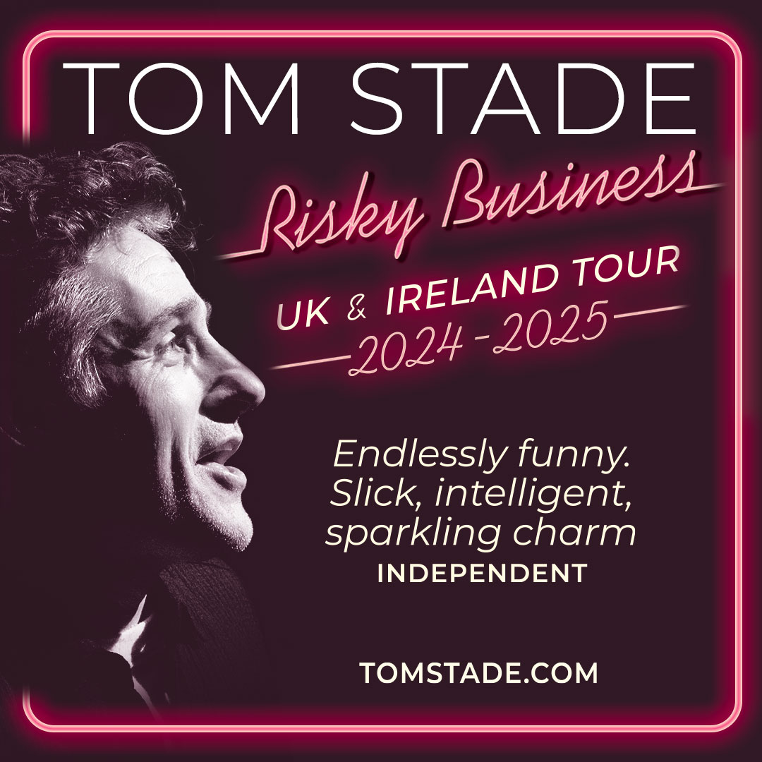 Following his recent smash-hit tour, legendary Canadian stand-up star @TomStadeComic is back on the road with his new show 'Risky Business'. 📅Sun 10 Nov 🎟Join our mailing list for pre-sale access on Wed 17 Apr: eepurl.com/brW4gD General sale starts Fri 19 Apr at 10am.