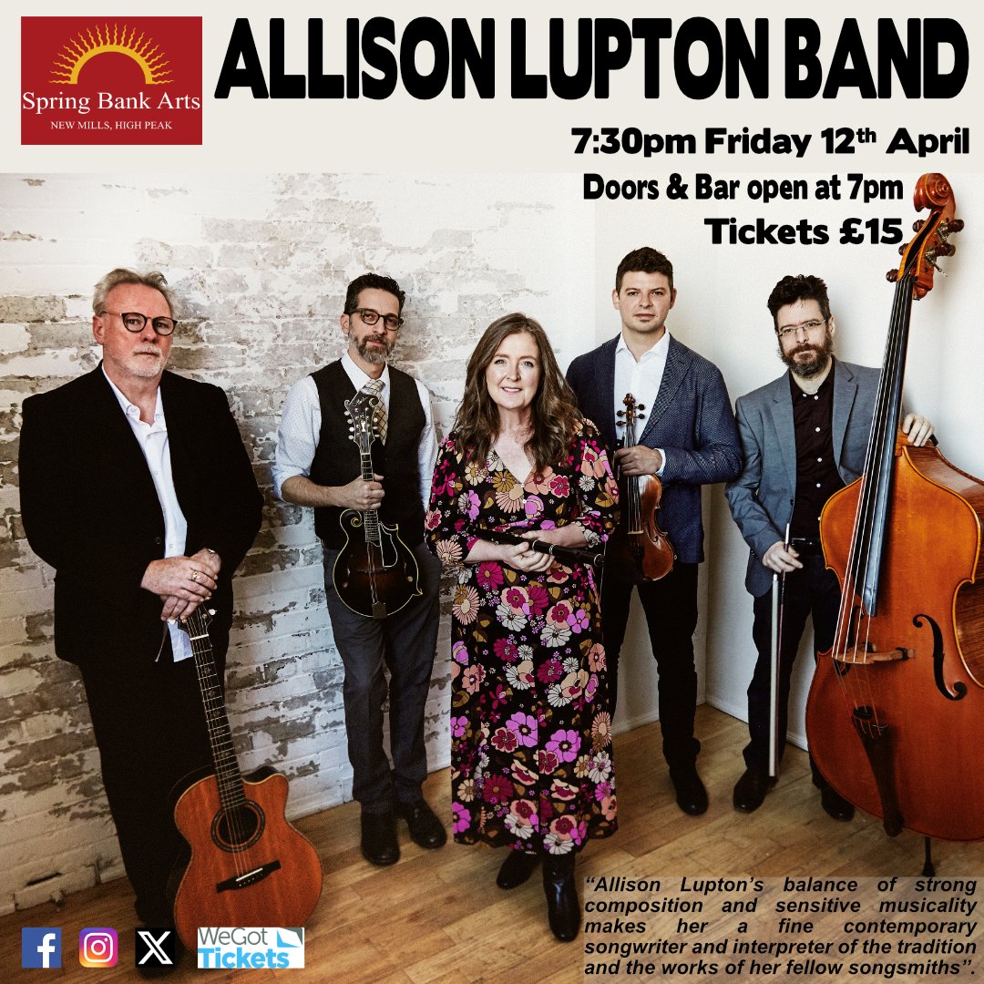 Live shows confirm the depth of talent in a glorious mix of dazzling contemporary and traditional instrumentals and songs. wegottickets.com/event/608025 #springbankarts #events #livemusic #concerts #gigs #visitnewmills @allisonlupton #folkmusic #newmills